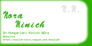 nora minich business card