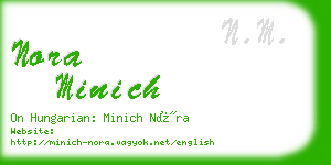 nora minich business card